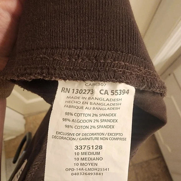 LEE easy fit stretchy capris brown size 10 - Picture 5 of 5